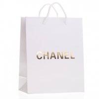 Пакет Chanel белый 25х20х10 оптом в Ульяновск 